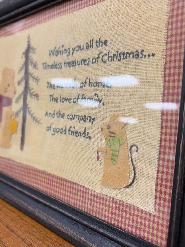 treasures of Christmas stitchery sampler
