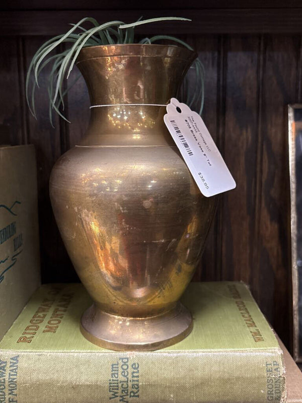 #705 Brass Vase 8" Tall