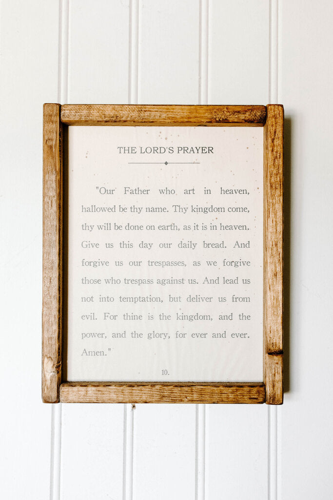 The Lord's Prayer Wood Sign