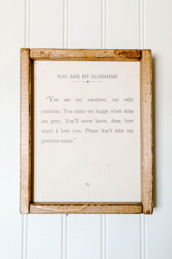 You Are My Sunshine Wood Sign