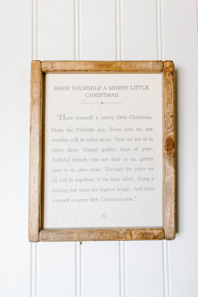 have yourself a merry little christmas sign