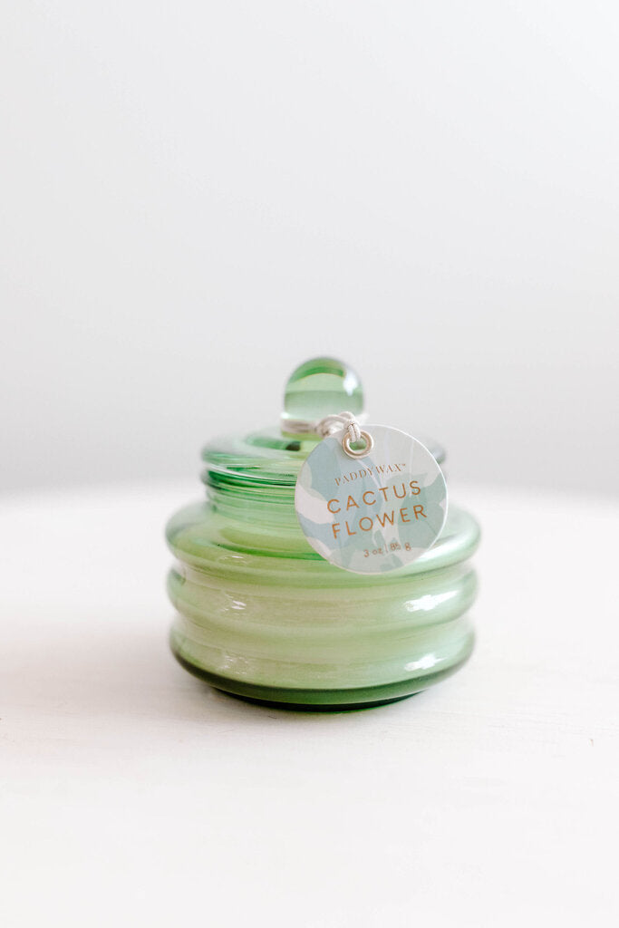 cactus flower jar candle