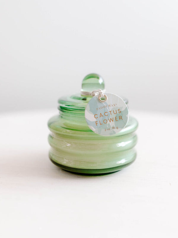 cactus flower jar candle