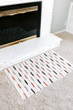 multi striped throw rug