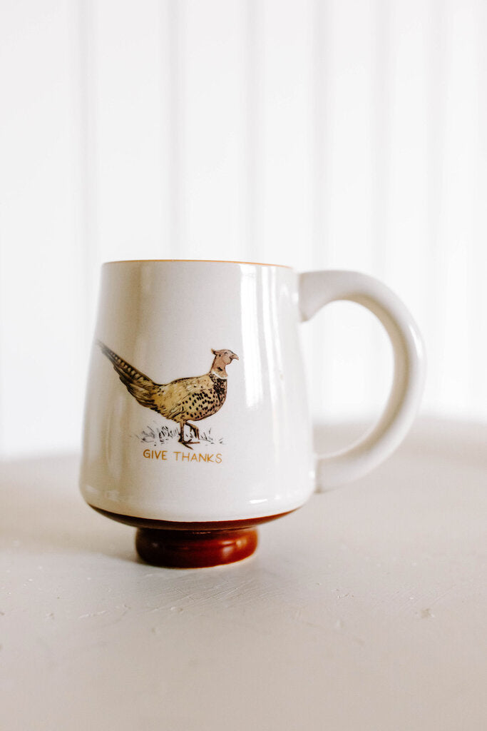 14oz give thanks stoneware mug