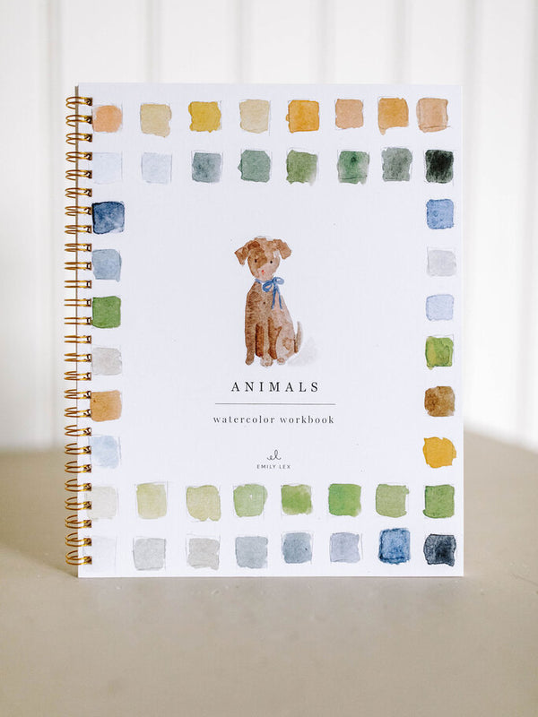 animals watercolor workbook