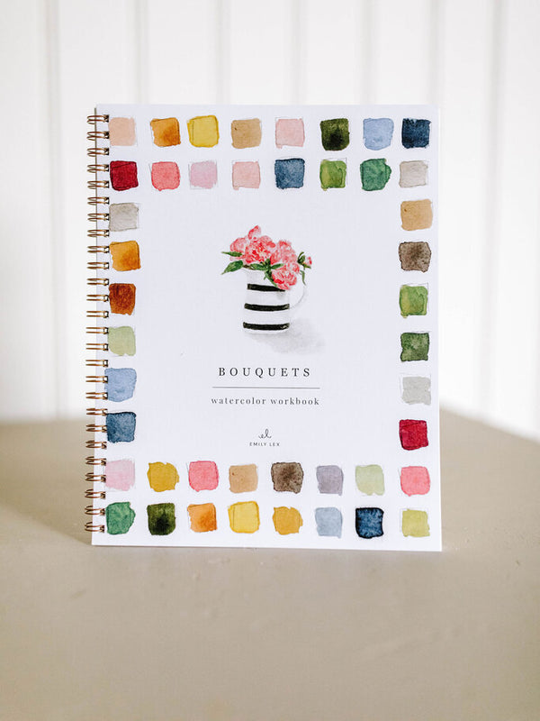 bouquets watercolor workbook