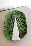 hand painted ceramic cabbage shaped platter