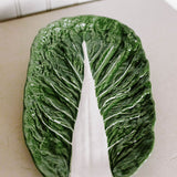 hand painted ceramic cabbage shaped platter