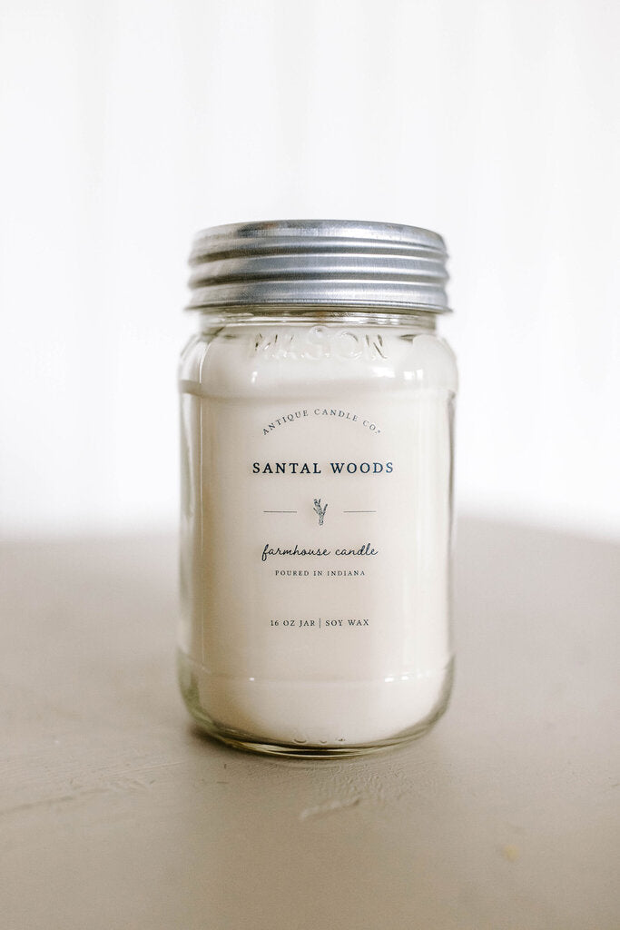 santal woods candle