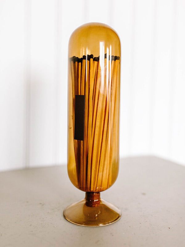 amber fireplace match cloche