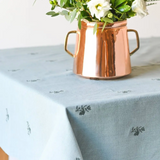 Blue Fleur Embroidered Tablecloth (60x90)