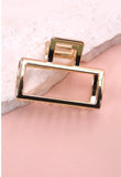 mini gold rectangle hair clip