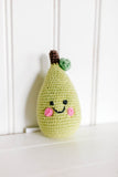 friendly plush pear rattle