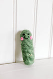 friendly plush pickle rattle