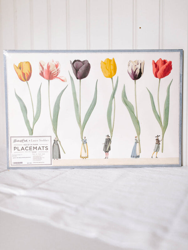 pad of 24 tulip parade placemats