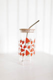 Strawberries Glass Can