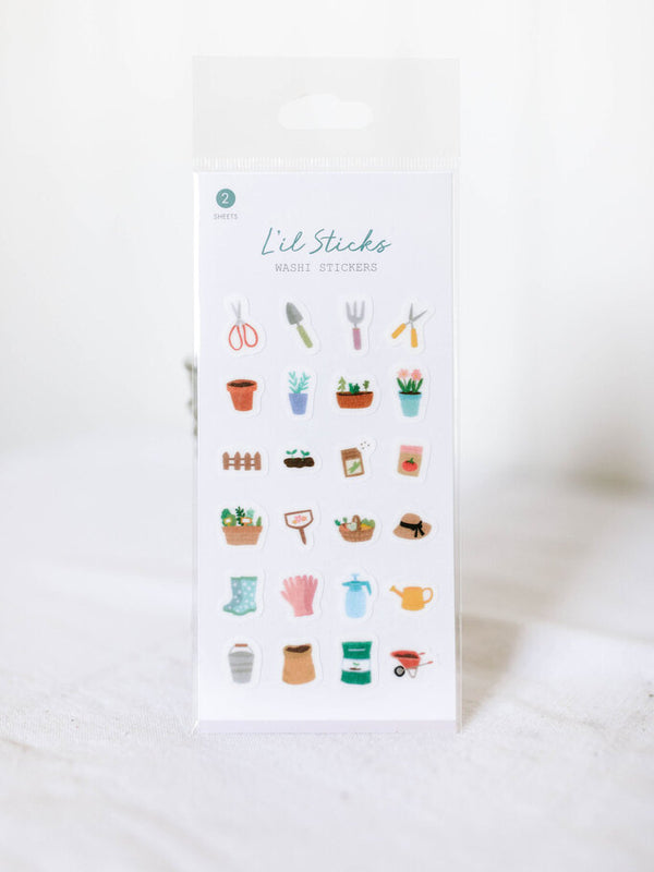 gardening little sticks washi stickers