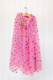 raspberry confetti cape