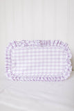 Gingham frilly make up bag