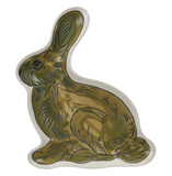 hand painted stoneware rabbit shaped plate