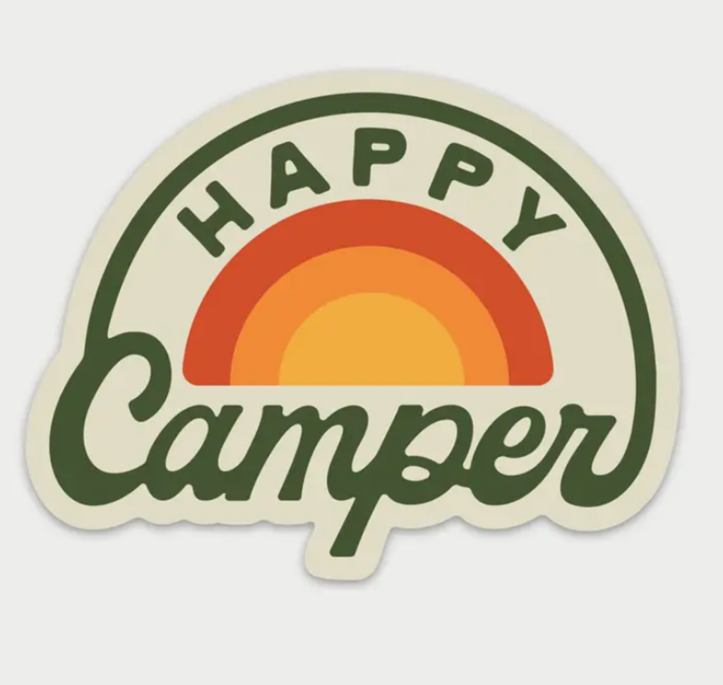 happy camper sticker