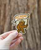 happy camper bear sticker