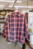 red plaid flannel parka