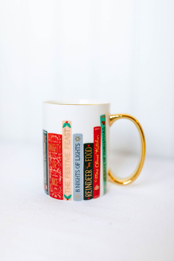 Festive Book Club Porcelain Mug