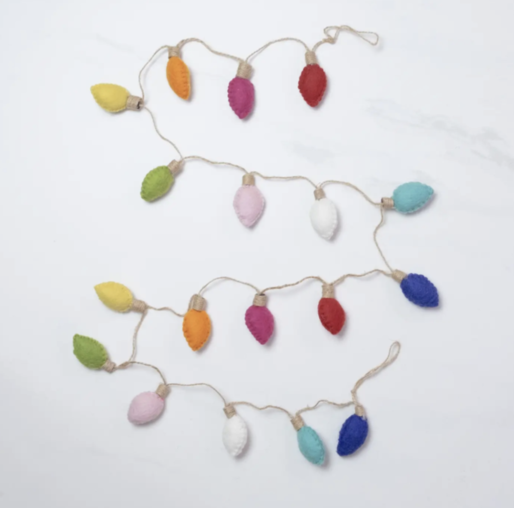 retro christmas light garland