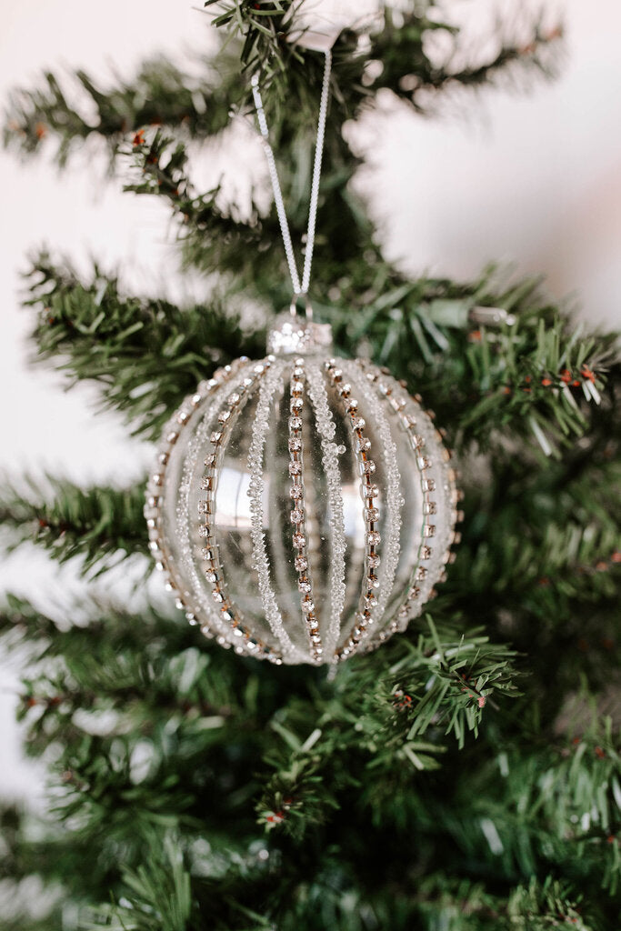 beaded ball ornament