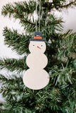 snowman paper mâché ornament