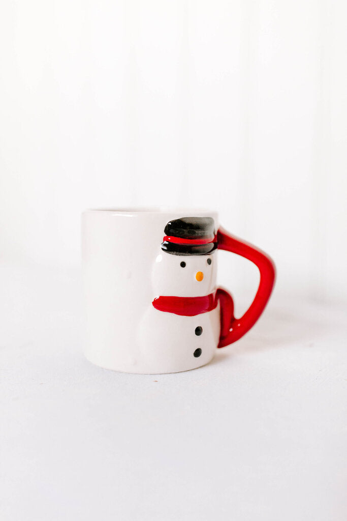 snowman handle mug