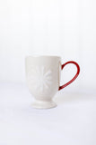 snowflake stoneware mug