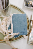 dreams indigo paper with soft cloud ribbon