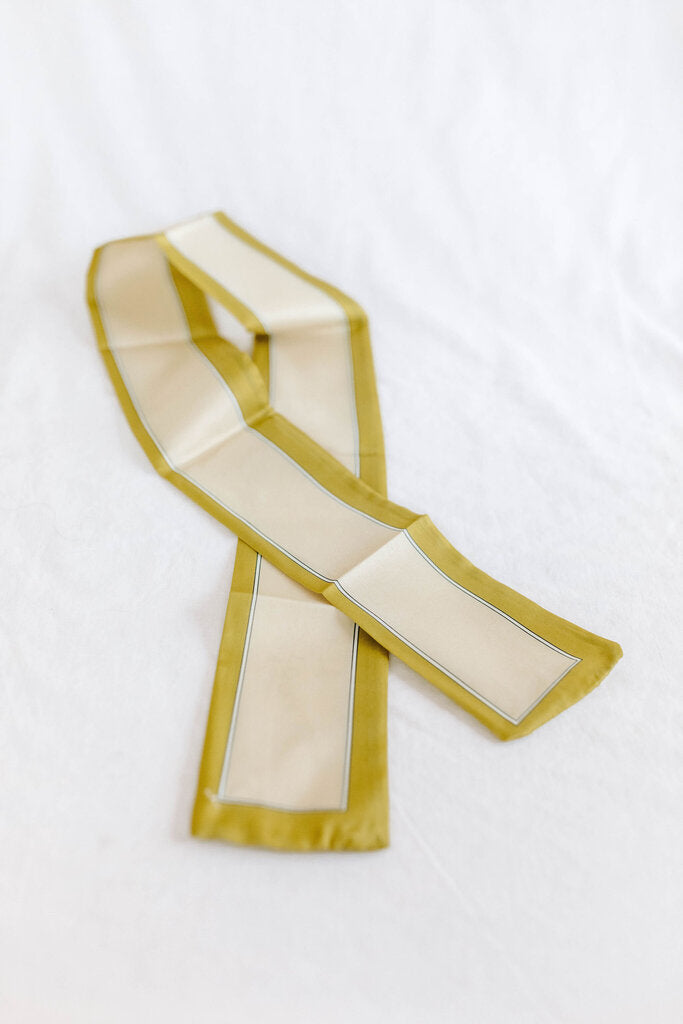 yellow silk scarf