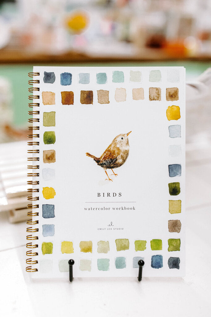 birds watercolor workbook