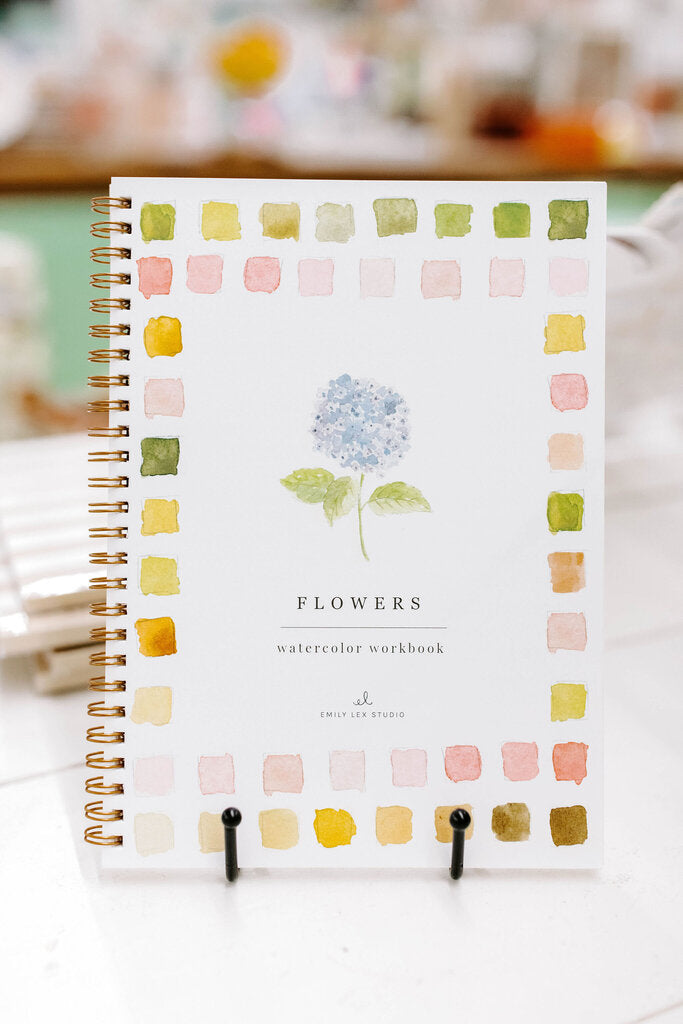 flowers watercolor workbook