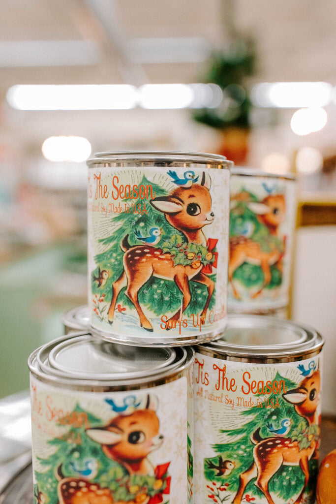 16oz tis the season paint can candle