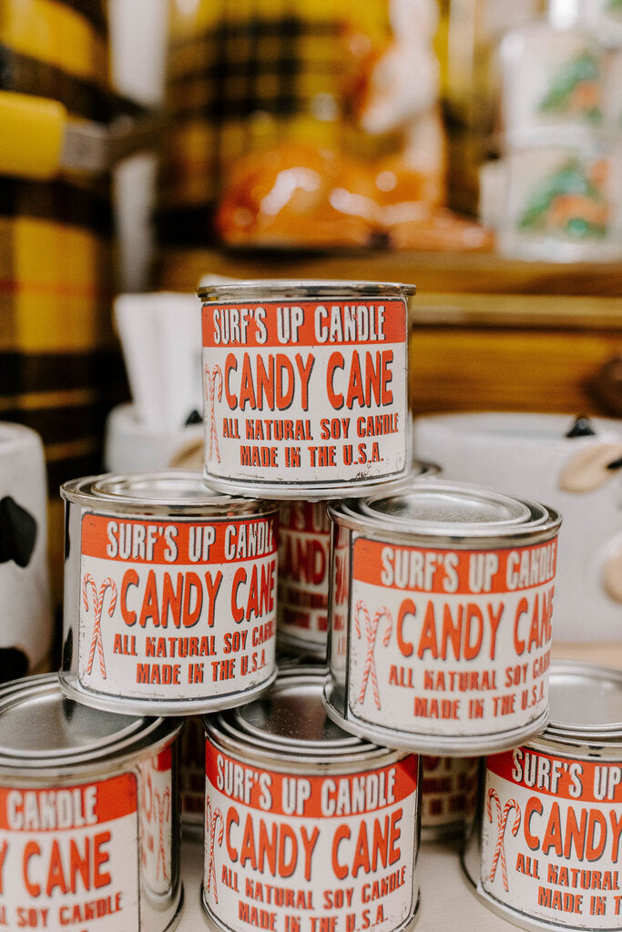 16oz candy cane paint can candle