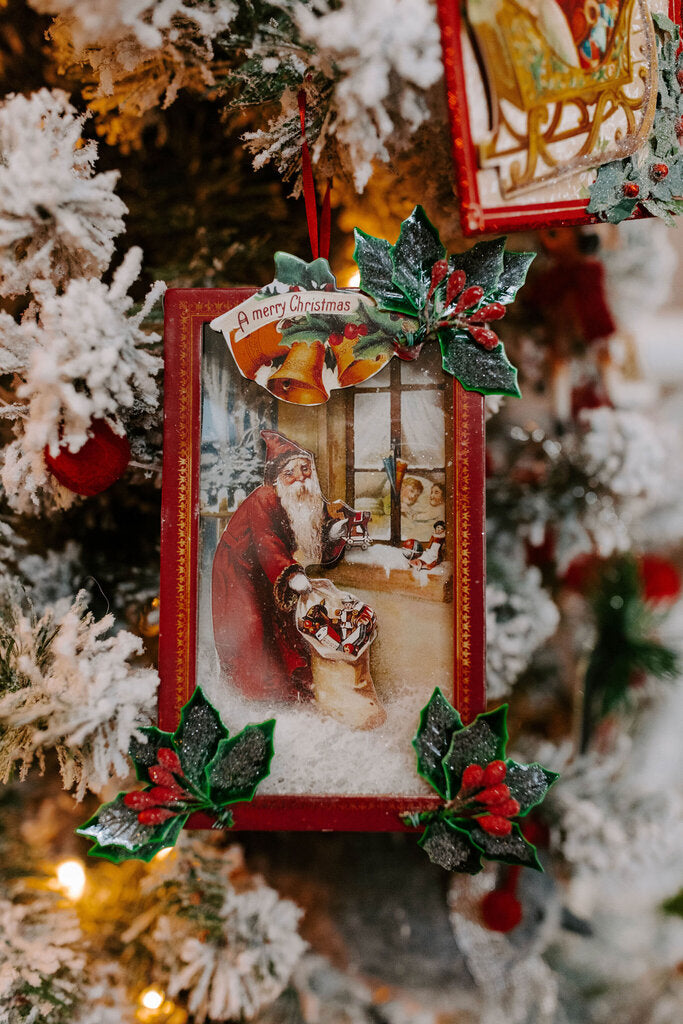 A Merry Christmas Postcard Ornament