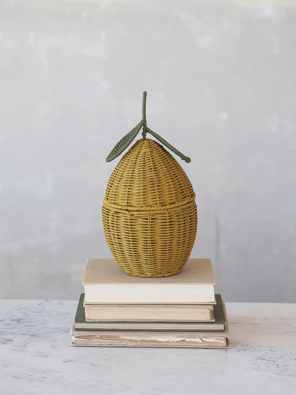 Hand- Woven Rattan lemon basket