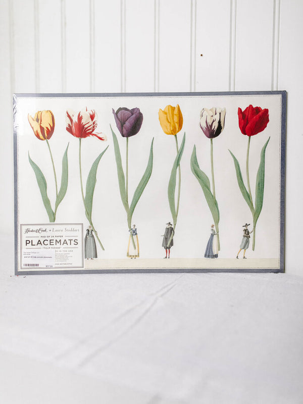 pad of 24 tulip parade placemats