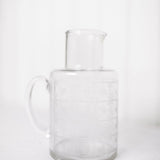 32 oz. Blown Recycled Etched Glass Pitcher