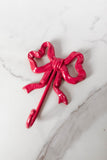 cast iron magenta bow wall hook