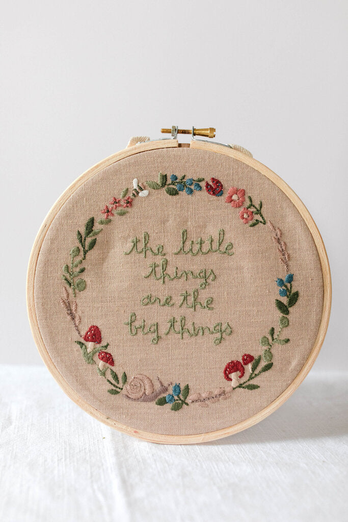 Little Things Hand Embroidered Hoop