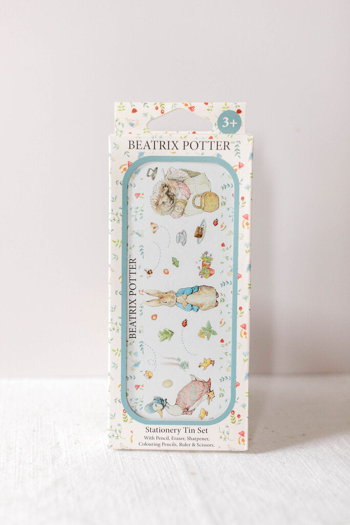 peter rabbit stationary tin set