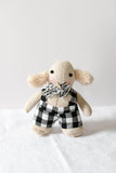 primitive dog stuffie with plaid