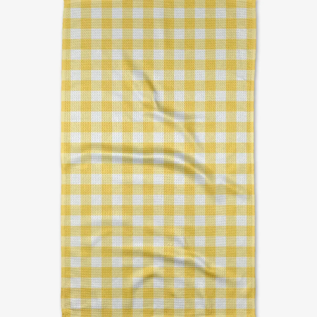 Yellow Gingham Tea Towel