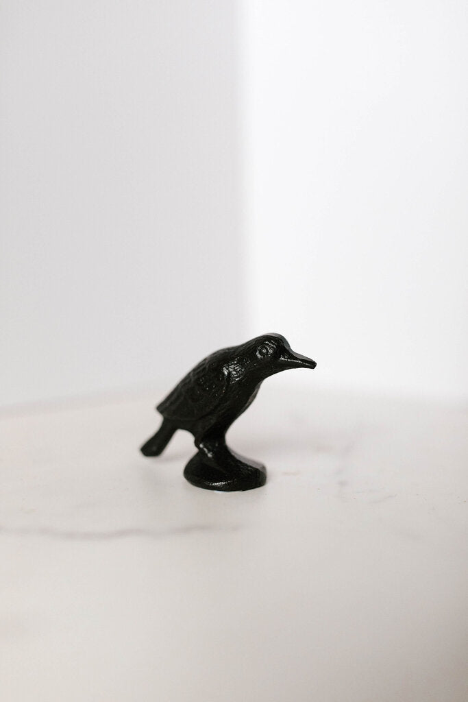 Black Cast Iron Crow